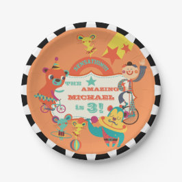 Pratos de circo personalizados - Placas de papel d