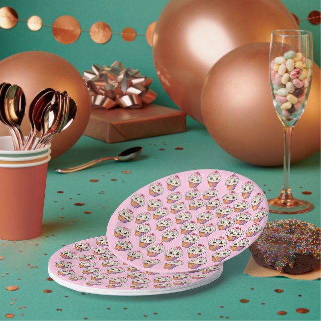 Pratos de cupcake mais novos festa (Múltiplo)