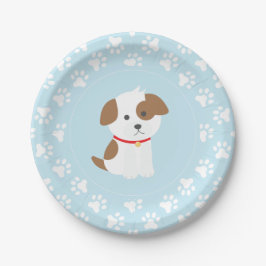pratos de festa de aniversário de cachorrinho com