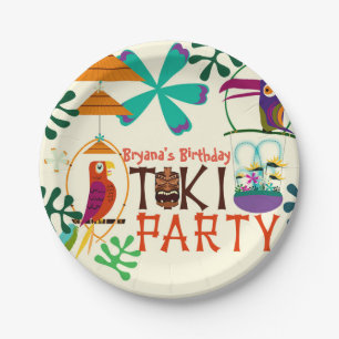 Pratos de Festa de Aniversário dos Pássaros Tiki L