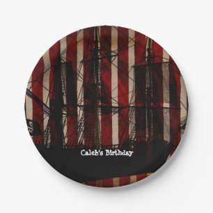 Pratos de festa de aniversário Grunge do Navio Pir