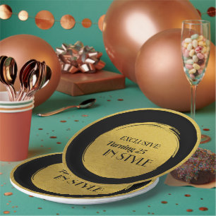 Pratos de festa de aniversário personalizados, pre