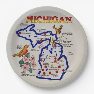 Pratos de festa do estado de Michigan