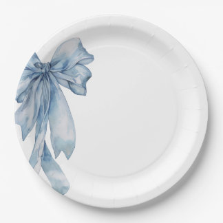 Pratos de Papel Arco Azul Aquarela