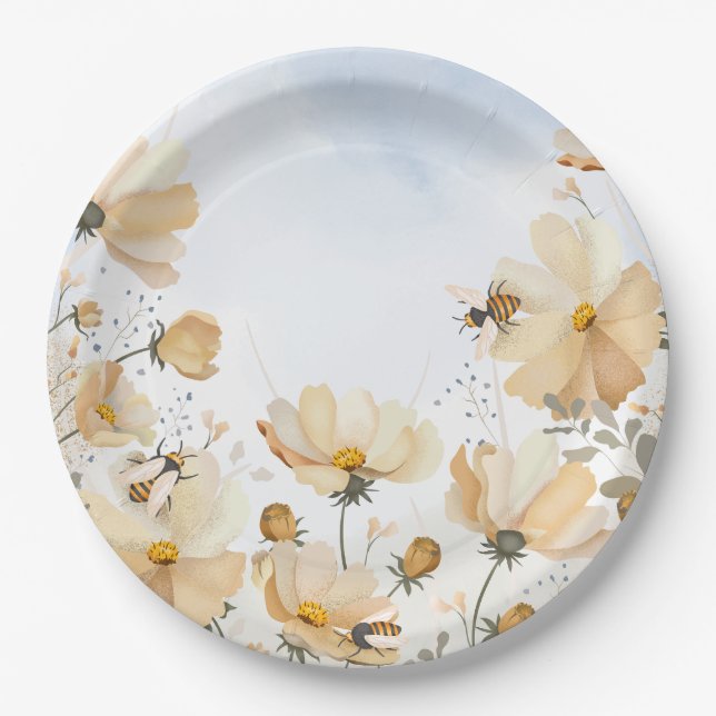 Pratos de Papel Bee's Meadow (Frente)