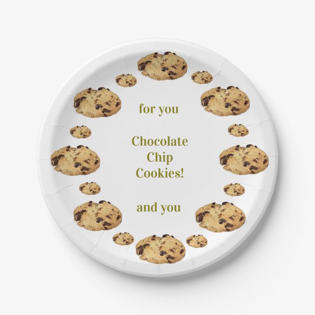 Pratos de Papel, Bolinhos de Chocolate com Chips P (Frente)