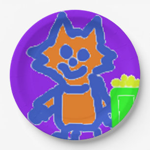 Pratos de Papel Cheerful com Animação de Pipoca