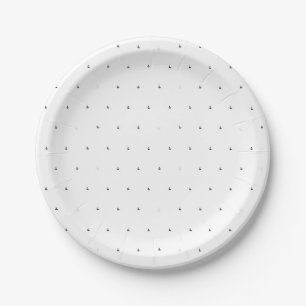 Pratos de Papel com Padrão Preto Minimalista