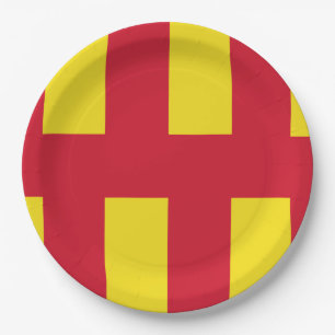 Pratos de Papel da Bandeira de Northumberland