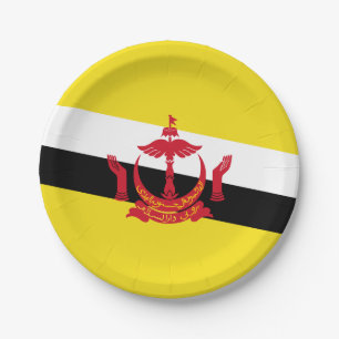 Pratos de Papel da Bandeira Patriótica de Brunei