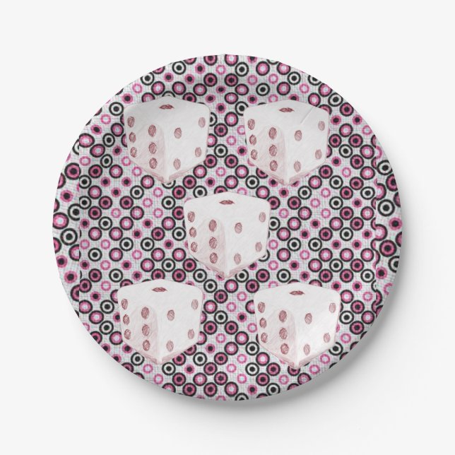 Pratos de papel Dados (Frente)