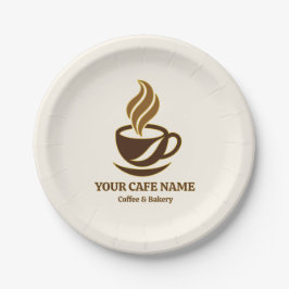 Pratos de Papel de Abertura de Café Editáveis Desi