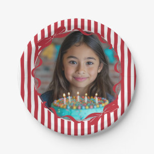 Pratos de Papel de Aniversário com Foto Personaliz