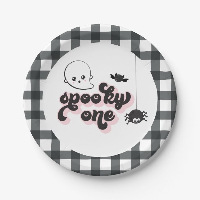 Pratos de papel de aniversário de 1 ano de Hallowe (Frente)