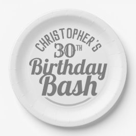 Pratos de Papel de Aniversário de 30 Anos