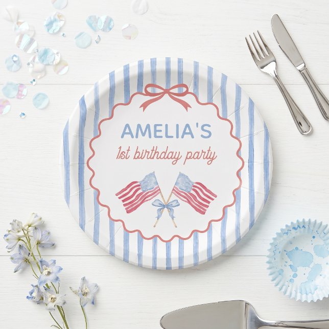 Pratos de papel de aniversário de menina com tema  (Criador carregado)
