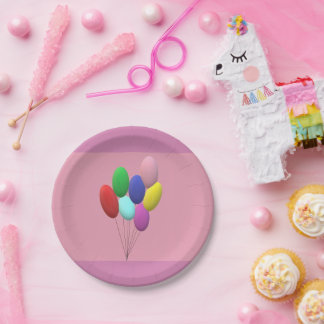 Pratos de papel de aniversário (menina)