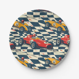 Pratos de Papel de Carros de Corrida para Festa de