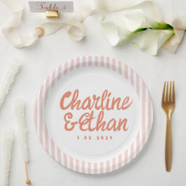 Pratos De Papel De Casamento Retroativo De Manuscr