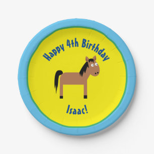 Pratos de Papel de Cavalo para Festa de Aniversári