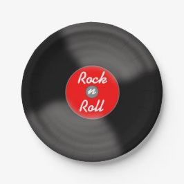 Pratos de Papel de Discos de Rock N Roll