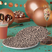 Pratos de Papel de Festas com Estampa de Leopardo
