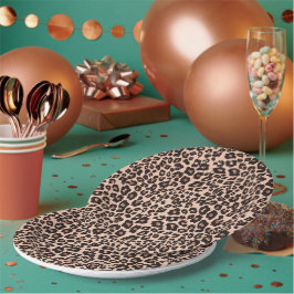 Pratos de Papel de Festas com Estampa de Leopardo 