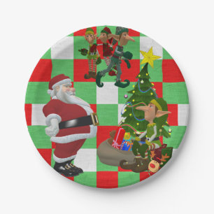 Pratos de Papel de Natal, Papai Noel