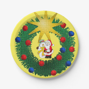 Pratos de Papel de Natal, Papai Noel
