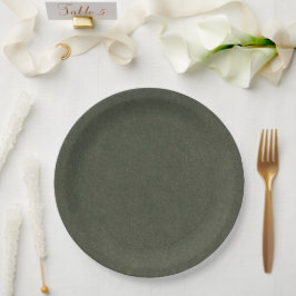 Pratos de Papel de Noiva Minimalista Elegante Verd