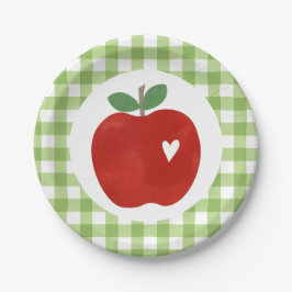 Pratos de papel de primeiro aniversário Apple of o