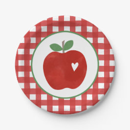 Pratos de papel de primeiro aniversário Apple of o