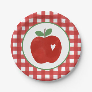 Pratos de papel de primeiro aniversário Apple of o