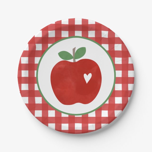 Pratos de papel de primeiro aniversário Apple of o (Frente)