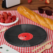 Pratos de Papel de Vinil Retrô para Amantes de Mús