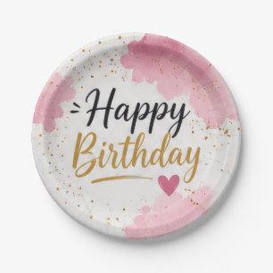 Pratos de Papel Descartáveis Feliz Aniversário