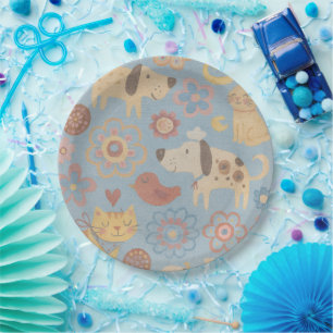 Pratos de Papel Designer Doggies - Suprimentos par
