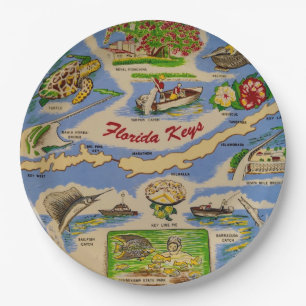 Pratos de Papel Divertidos das Florida Keys