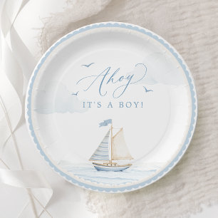 Pratos de Papel É um Menino - Ahoy Churrasco de Be