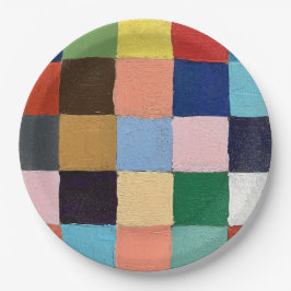 Pratos de Papel em Design de Quadrados Divertidos