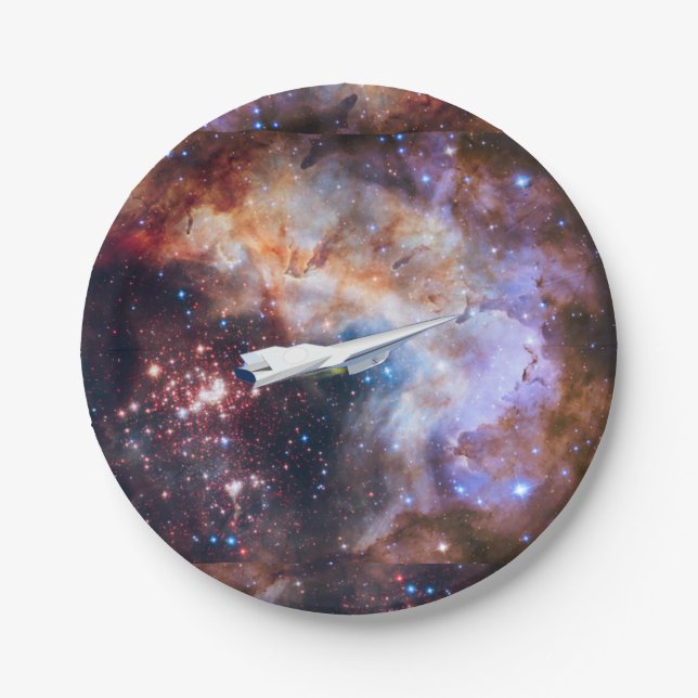 Pratos de papel espaçonave espacial (Frente)