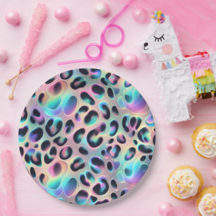 Pratos de Papel Estampa de Leopardo Ópalo Glamour 