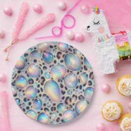 Pratos de Papel Estampa de Leopardo Ópalo Glamour