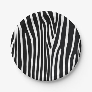 Pratos de Papel Estampa de Zebra Safari
