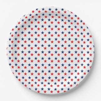 Pratos de Papel Estrelas Patrióticas 4 de Julho ☆★
