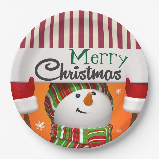 Pratos de Papel Feliz Natal (Frente)