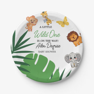 Pratos de Papel Festa de Bebê Safari Jungle Wild O