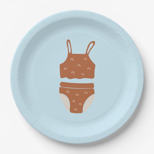 Pratos de Papel Festa na Piscina (Frente)