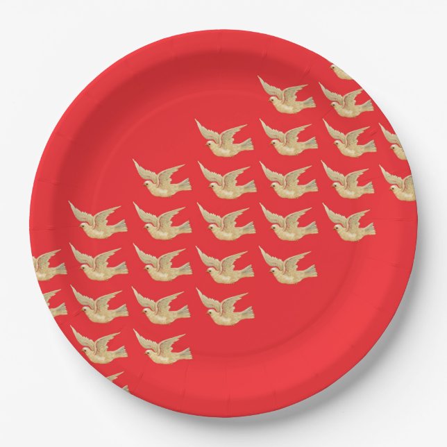 Pratos de papel Flight of Doves (Frente)