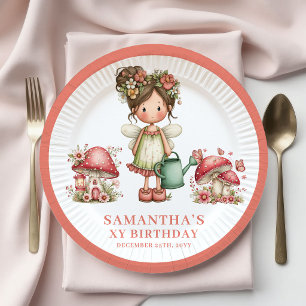 Pratos de Papel Florais Fada Caprichosa Aniversári